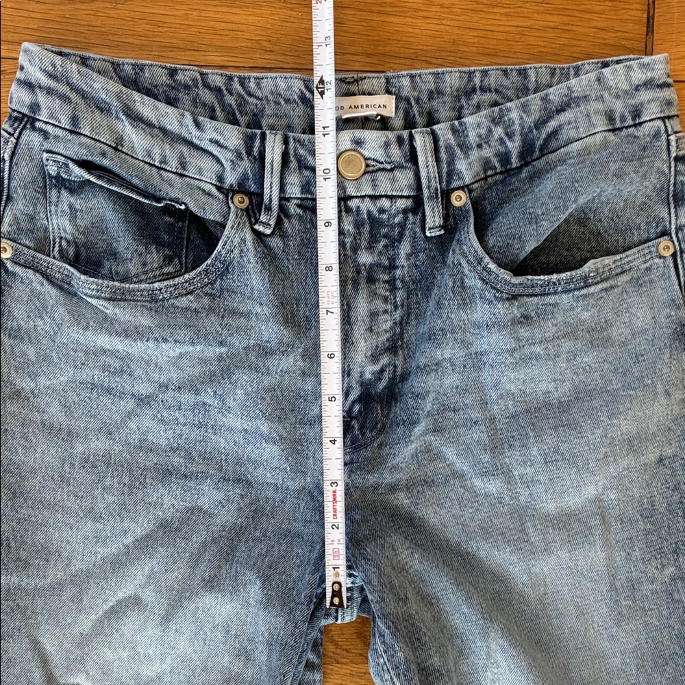 Good American Good 90s High Rise Straight Leg Jeans 8 29 Stretch Relaxed Baggy - Picture 9 of 14